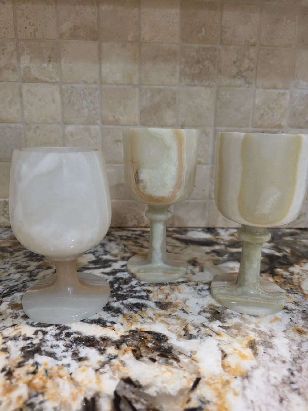 Handcrafted Onyx Set Of 3 Masterpiece